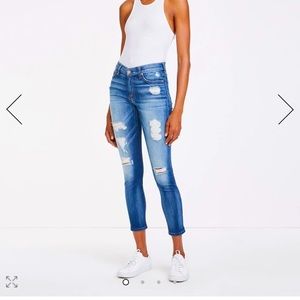 7 For All Mankind ANKLE SKINNY WITH DESTROY IN DISTRESSED
LIGHT